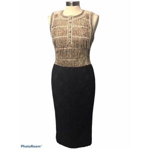 BYRON LARS  Beauty Mark Lace Crochet Pencil Dress